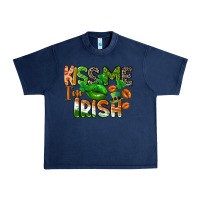 Navy Kiss me i am irish St. Patrick's Day Urban Heavy Tee - CowGirlArtShop