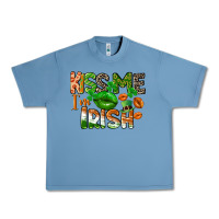 Pebble Blue Kiss me i am irish St. Patrick's Day Urban Heavy Tee - CowGirlArtShop