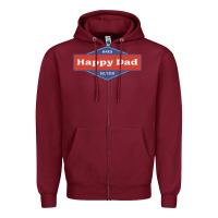 Burgundy happy dad hard seltzer Zipper Hoodie - maiPhamDesign