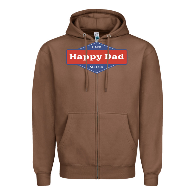 Happy Dad Hard Seltzer Zipper Hoodie by maiPhamDesign | Teevron