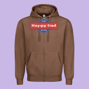 Happy Dad Hard Seltzer Zipper Hoodie Designed By Maiphamdesign