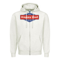 Oatmeal Heather happy dad hard seltzer Zipper Hoodie - maiPhamDesign