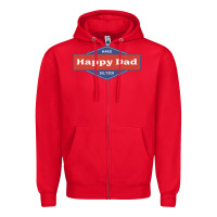 Red happy dad hard seltzer Zipper Hoodie - maiPhamDesign