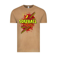 Softball Vibes Lightning Bolt Vintage Tee | Teevron