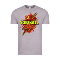 Vintage Zinc Softball vibes lightning bolt Vintage Tee - HowdyJamesFarm