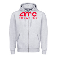 Heather Grey amc theaters Zipper Hoodie - maiPhamDesign