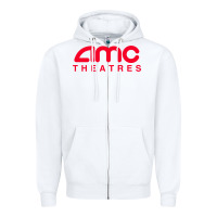 White amc theaters Zipper Hoodie - maiPhamDesign