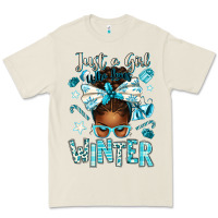 Bone just a girl who loves winter afro messy bun Premium Tee - texasbilliewilder