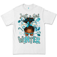 White just a girl who loves winter afro messy bun Premium Tee - texasbilliewilder