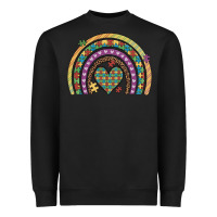 Black autism awareness heart leopard rainbow Heavyweight Sweatshirt - Artiststas