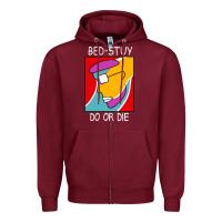 Burgundy bed stuy do or die Zipper Hoodie - maiPhamDesign