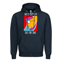 Navy bed stuy do or die Zipper Hoodie - maiPhamDesign