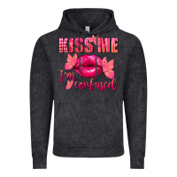 Vintage Black Kiss me i'm so confused Valentine's Day Vintage Hoodie - FaDigitalArtStudio