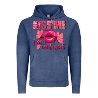 Vintage Denim Kiss me i'm so confused Valentine's Day Vintage Hoodie - FaDigitalArtStudio