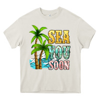Cream Sea you soon Heavy Core Tee - NancyCooperArtShop