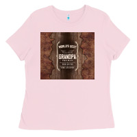Bubblegum Pink world's best grandpa Ladies Tee - TumblerDesignByShophia