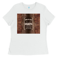 White world's best grandpa Ladies Tee - TumblerDesignByShophia