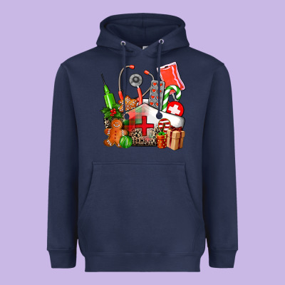Nurse  And Christmas Heavyweight Hoodie Designed By Adodesignshop