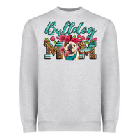 Heather Grey english bulldog mom Heavyweight Sweatshirt - Artiststas