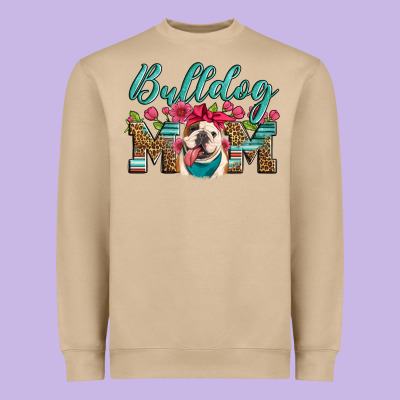 English Bulldog Mom Heavyweight Sweatshirt Designed By Artiststas