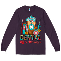 Plum Dental Office Manager cold drink frappe Long Sleeve Tee - FaDigitalArtStudio