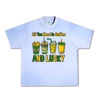Grape Ice All you need is coffee and lucky St. Patrick's Urban Heavy Tee - HowdyJamesFarm