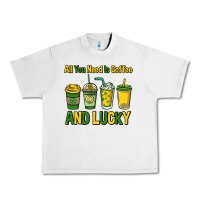 Lunar Rock All you need is coffee and lucky St. Patrick's Urban Heavy Tee - HowdyJamesFarm