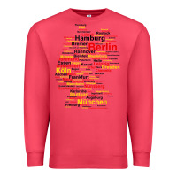 Cardinal germany map silhouette towns cities flag berlin travel t shirt Premium Sweatshirt - maiPhamDesign