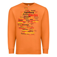 Carrot germany map silhouette towns cities flag berlin travel t shirt Premium Sweatshirt - maiPhamDesign