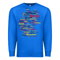 True Royal germany map silhouette towns cities flag berlin travel t shirt Premium Sweatshirt - maiPhamDesign