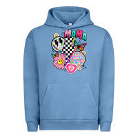 Pigment Pebble Blue retro mama Urban Hoodie - JahusDesignShop