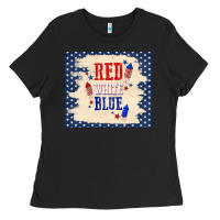Black red white blue Ladies Tee - TumblerDesignByShophia