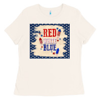Bone red white blue Ladies Tee - TumblerDesignByShophia