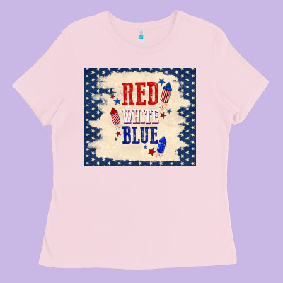 Red White Blue Ladies Tee Designed By Tumblerdesignbyshophia