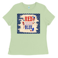 Matcha red white blue Ladies Tee - TumblerDesignByShophia