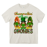 Cream shamrockin with my gnomies Heavy Core Tee - NancyCooperArtShop