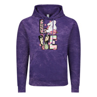 Cloud Purple Love Easter bunny Vintage Hoodie - OliviaCreatesArt