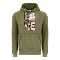 Vintage Olive Love Easter bunny Vintage Hoodie - OliviaCreatesArt