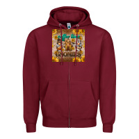 Burgundy coffee time gnomies mug coaster Zipper Hoodie - BarkalooDesign