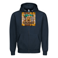 Navy coffee time gnomies mug coaster Zipper Hoodie - BarkalooDesign