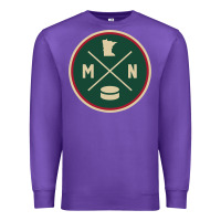 Purple Classic Minnesota Hockey MN Outline Pullover Hoodie Premium Sweatshirt - maiPhamDesign