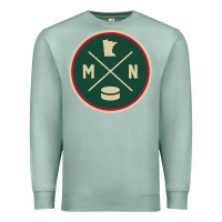 Seafoam Classic Minnesota Hockey MN Outline Pullover Hoodie Premium Sweatshirt - maiPhamDesign