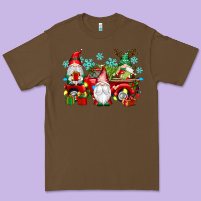 Christmas Gnome Truck Premium Tee Designed By Texasbilliewilder