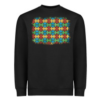 Black autism awareness background Heavyweight Sweatshirt - Artiststas