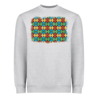 Heather Grey autism awareness background Heavyweight Sweatshirt - Artiststas