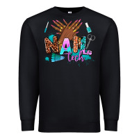 Black nail tech Premium Sweatshirt - AdoDesignShop