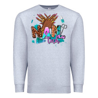 Heather Grey nail tech Premium Sweatshirt - AdoDesignShop