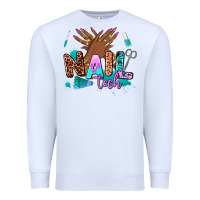 White nail tech Premium Sweatshirt - AdoDesignShop