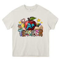 Cream a teacher Heavy Core Tee - NancyCooperArtShop