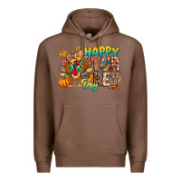 Chestnut Happy Turkey Day Premium Hoodie - CowhideDigitalArt